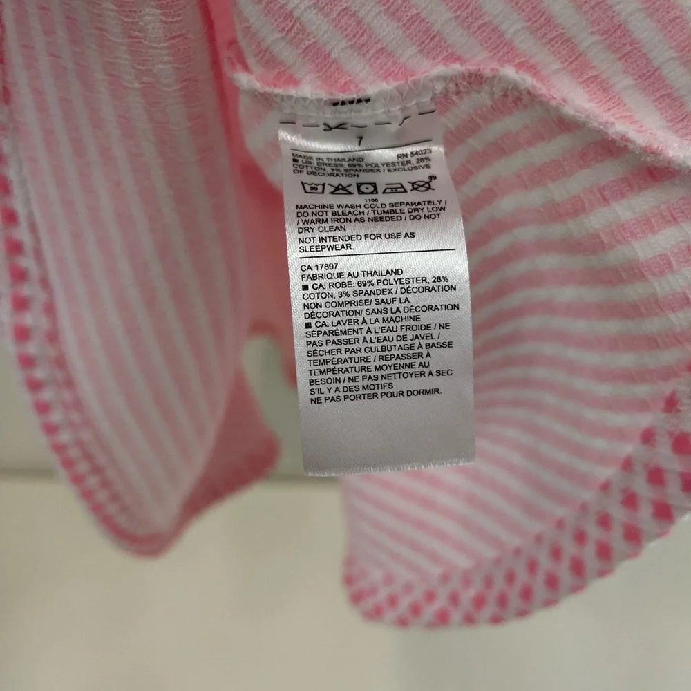 Janie and Jack CHECK RUFFLE DRESS Pink Size 7 - Picture 6 of 8
